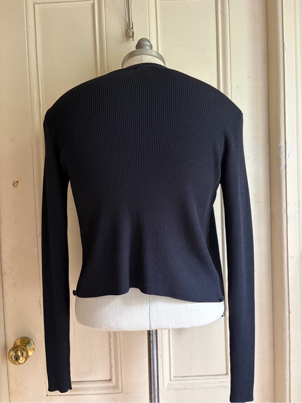 Universal Standard Black Open-Front Ribbed Cardigan - Picture 5 of 7